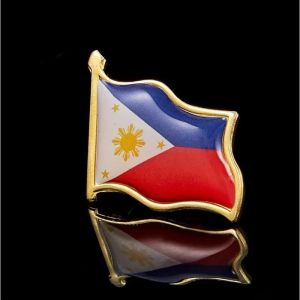 1/3/5pcs Men Women Philippine Flag Brooch Pin Alloy Metal Lapel Pin for Pinoy Pride Holiday Souvenir