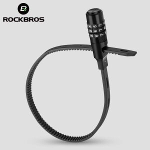 ROCKBROS Khóa Xe Đạp Khóa Mũ Bảo Hiểm Bằng Thép Không Gỉ Tiện Dụng Khóa Mật Khẩu MTB Siêu Nhẹ Chống Trộm Phụ Kiện Xe Đạp