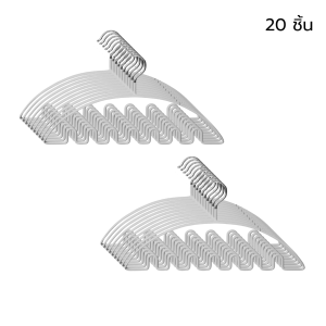 ไม้แขวนเสื้อ ไม้แขวน ไม้แขวนเสื้อผ้า ไม้แขวนรูปคลื่น clothes hanger แบบหยัก แข็งแรง ทนทาน ไม่แตกหักง่าย NAJU