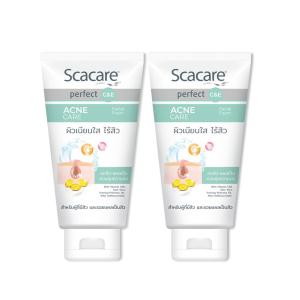 Scacare สกาแคร์ โฟมล้างหน้า เพอร์เฟ็คท์ แอคเน่ แคร์ เฟเชียลโฟม 100 ก. x2 FACIAL FOAM เพื่อผิวเนียนใส ไร้สิว
