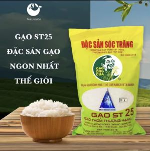 Gạo ST25 Gạo Ngon Thế Giới (Bao 5Ky) hàng chuẩn