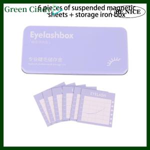 [Green Cindy] Single Layer Lash Extension Display Box Pallet Storage Box For Individual Suspended Magnetic Sheets Eyelash Protection Box