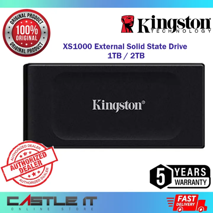 Kingston XS1000 1TB 2TB External SSD Black Red USB 3.2 Gen2 Portable Solid State Drive