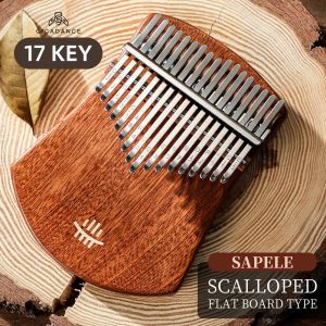 Hluru 17 Key Kalimba gỗ phong nguyên khối/Sapele Ngón Tay Cái Đàn Piano Phẳng Hội Đồng Quản Trị Acoustic ngón tay Piano Nhạc Cụ Quà Tặng Với Đầy Đủ Phụ Kiện