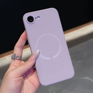 Original For Magsafe Magnetic Silicone Case For iPhone 17 Air 16 16E 15 14 13 12 Mini 11 Pro Max Plus Matte Bumper Soft Cover