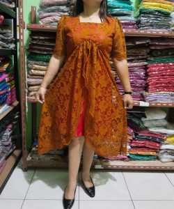 DRESS SEMI PRANCIS MODEL BELAH DEPAN KEKINIAN lapis katun velfet