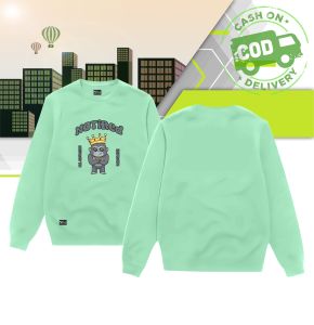 Distro NOT TIRED Crewneck pria warna Puith sablon elang DTF Sweater cowok cewek Bahan Tebal