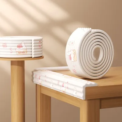 SHIRUI Mẫu hoạt hình Dải bảo vệ cạnh bàn An toàn cho trẻ em 2m Đệm chống va chạm Thực tế Mềm mại Bảo vệ góc tường Bên giường