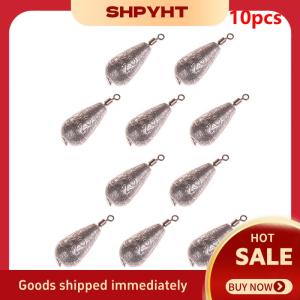 SHPYHT 10 cái chì Sinker ngược câu cá chì xoay tám hình vòng câu cá chì Sinker trượt nước thả chì Sinker