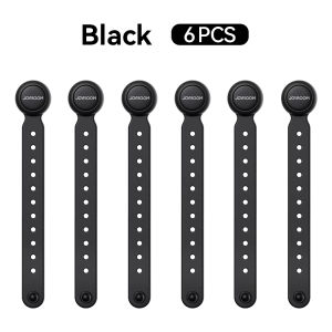 6PCS Magnetic Cable Management Ties Wire Organizer 11cm Cable Holder Adjustable Hook & Loop Organizer Straps for Home
