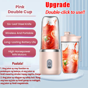 【Multi-functional N-in-1】Fruit Juicer Portable rechargeable fruit juice cup for home travel and outdoor use DOUBLE CLICK START Premium Quality Extractor Apple Lemon Orange Squeezer Vegetable Blender Juicer fruit portable blender Juice Blender