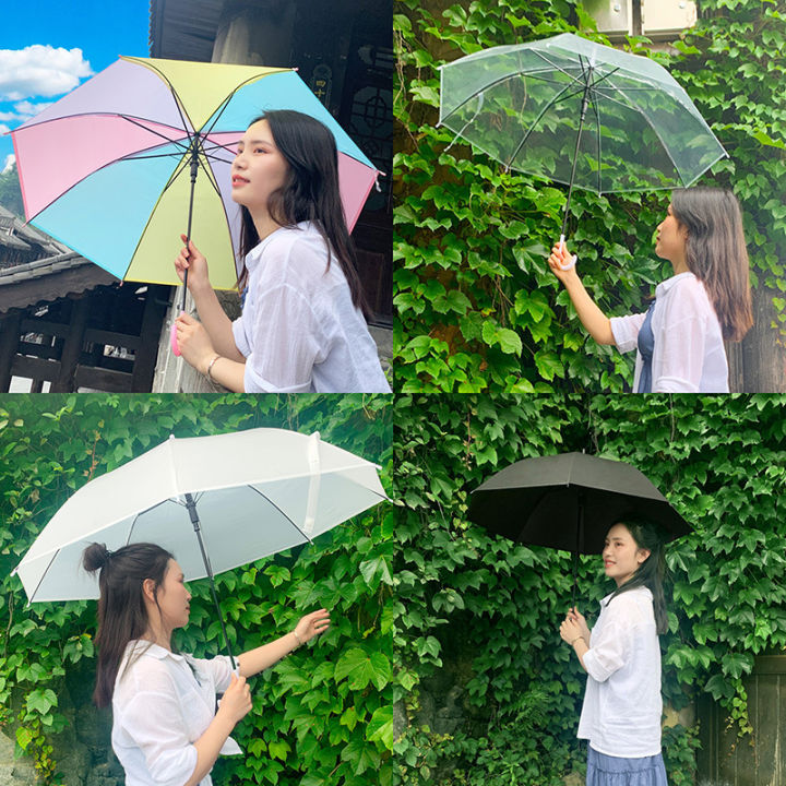 🔥 ️ขายร้อน ️พร้อมส่ง ส่งไว ☔️ ร่มใส ร่มสีใส ร่มสายมินิมอล ด้ามแข็งแรง ...