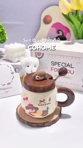 Set quà tặng cốc sứ ý nghĩa hộp quà tặng kèm gấu tặng người yêu bạn thân - SQ2