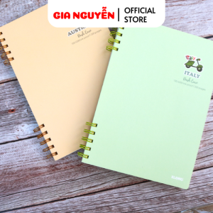 Sổ Dash B5 Caro lò xo kép 2 đầu KLONG 504 / 505 - 120 / 200 trang - Màu Pastel