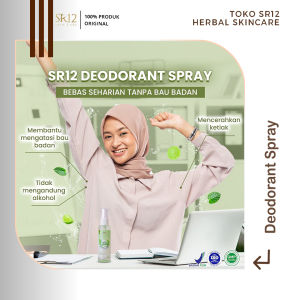 SR12 Deodorant Spray Ampuh Menghilangkan Bau Badan Mencerahkan Ketiak Bebas Noda Non alkohol non parfum