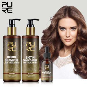 new PURC Hair Growth Products Biotin Oil Hair Loss Shampoo Conditioner Keratin Treatment Hair Growth For Men Women Beauty Health Set hot