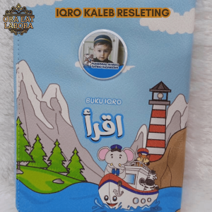 (Free Tulis Nama dan Foto di Cover) Iqro QR Kaleb Resleting Milenial Iqro Anak FullColor Tutorial