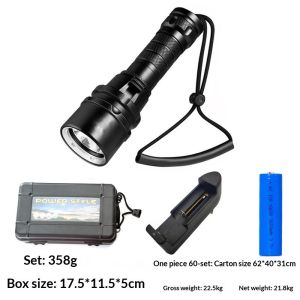 Convenient Diving flashlight powerful waterproof flashlight for going out to sea