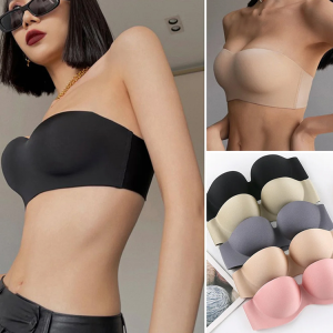 [YWEOKCAU] 【NonSlip/Thin/Scarless/Invisible Strapless】Breast Gathering Underwear for Women
