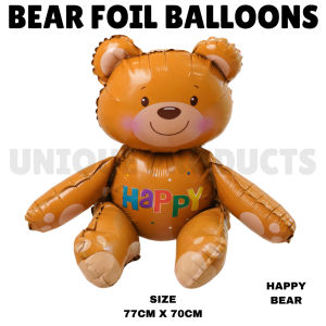 Bear Foil Balloon Birthday Party Kids Belon Bear Balloons Happy Birthday