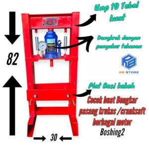 Alat press Spesial 20 T Dengan pengukur Tekanan Dibuat khusus untuk kruk as/cranksaft dan boshing2