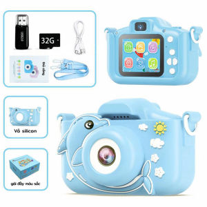 HAIGE Máy Ảnh Đồ Chơi Kỹ Thuật Số Cho Trẻ EmCamera HD trước sau 9600W Pixelthẻ nhớ 32Gb/đầu đọc thẻ/dây buộcTuyệt vời cho trẻ mới biết đi sinh nhật trẻ em và quà tặng Giáng sinh