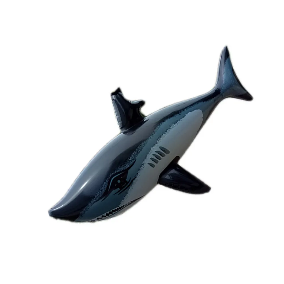 Ready) PVC Inflatable Shark Swimming Pool Safety Float Water Toy