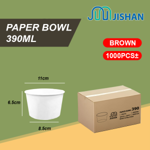 [CTN] 390/520/750/850/1000ml Paper Bowl / Lid / Mangkuk TAPAU Hot Soup LAKSA BUBUR/Disposable Bowls Container 纸碗 打包碗