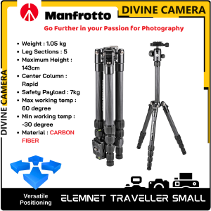 Manfrotto Element Traveler Tripod Small with Ball Head Carbon Fiber ( MKELES5CF-BH )