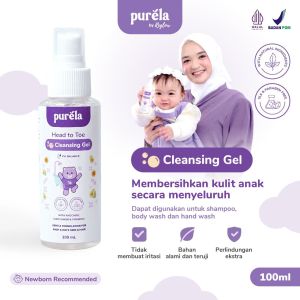 Purela By Reglow HEAD TO TOE CLEANSING GEL Sabun Mandi Bayi dan Anak 3in1 Melembabkan Menutrisi Kulit Anak Mencerahkan Menyehatkan Kulit Bayi BPOM Halal