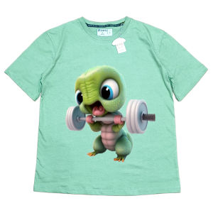 Kaos 3 Dimensi Pria Motif Animasi Green Turtle Tshirt Dtf Oblong Katun 24s H041 By Hans & co