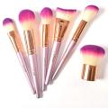 Jaf beauty makeup brush set professional women travel cosmetic kit purple pink. 