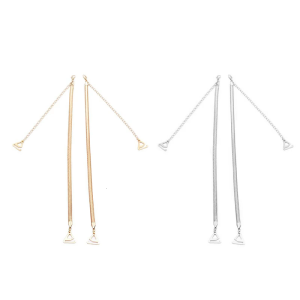 Bras Straps Metal Snake Bone Shoulder Strap Chain for FestivalUnderwearBridal Wedding Dress Lingerie Accessories