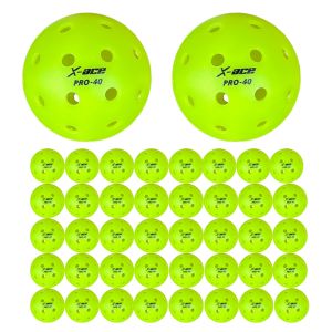 X-ace 40 Pro Pickleball Balls 1/3/6/12/24/40Pcs 40 Holes Pickle Balls Seamless Professtional Training Pickle Ball