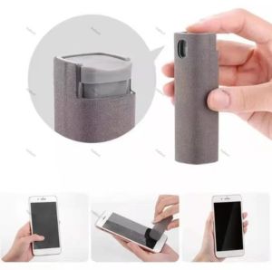 Ready Stock 2 in 1 Portable Phone Screen Cleaner Microfiber Cloth Set