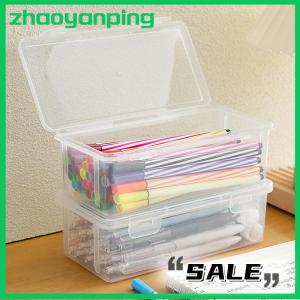 zhaoyanping 1ชิ้นกล่องใส่ดินสอวัสดุ PP กล่องดินสอใสอุปกรณ์เครื่องเขียนที่เก็บดินสอ