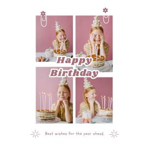【Birthday Collection】Customised 8R Collage Photo Frame FREE DESIGN Multiple Templates Durable Wood Photo Stand Matte Print