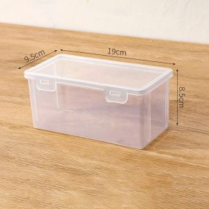W0AGZ4J2 Transparent Storage Box Large Capacity Stationary Supplies Flip Box Portable Rectangle Fresh Keeping Case for Pill Jewelery Earrings Cosmetics Food