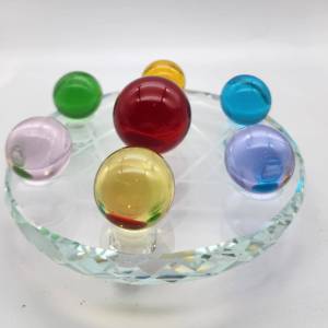 คริสตัลมณี 7ดาว ดวงแก้ว 7ดวง เสริมบารมี ขนาด 3ซม.ลูกใหญ่ 4 ซม.