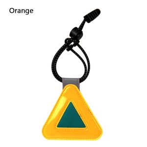 K9SEQ 1Pcs with Spring Hook Reflective Triangle Sign Plastic Elastic Cord Safety Clip Durable Safety Warning Hanging Tag for Backpack Kids School Bag