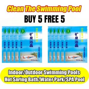 Sterilization Rate 99.99% - Water Turns Blue Chlorine for Swimming Pool Algaecide for Pools Spa Clean Natural Minerals