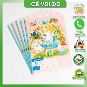 Vở 4 ô ly 80 trang chống lóa / Vở 4 ô ly 48 trang chống lóa  Sunpaper