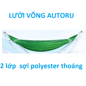 Lưới võng 2 lớp Autoru sợi polyester thoáng mát dài 24 m x 1.8 m - nặng 16 kg dáng chuẩn lòng sâu