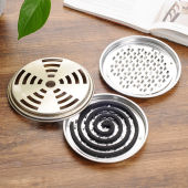 Khay đựng nhang muỗi có nắp đậy an toàn Hộp đựng nhang muỗi bằng thép không gỉ - Aeneas Shop
