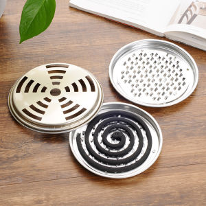 Khay đựng nhang muỗi có nắp đậy an toàn Hộp đựng nhang muỗi bằng thép không gỉ - Aeneas Shop