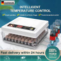220V/12V Eggs Incubator 12/24/48/64/130 Eggs Automatic Chicken Egg Incubator Constant Temperature Incubator Auto Turning Hatcher Chicken Duck Goose Quail Bird Humidity Temperature Control Dual power supply Egg Incubator Fully Automatic Egg Automatic. 