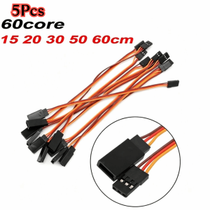 LTK376111 5Pcs Anti-loose Servo Extension Cable Anti-interference Male to Female Servo Extension Lead  Adapter Plug Receiver Connection Cable RC Car