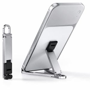 DIVATEN Multi-Angle Adjustable Mini Keychain Phone Stand Lightweight Foldable EDC Travel Stand High Quality with Hook Cell Phone Holder Outdoor
