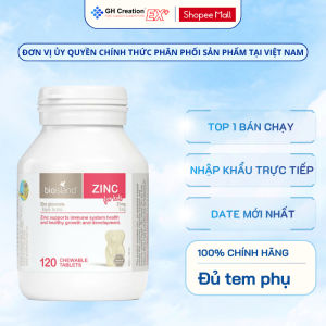 Viên Nhai Bổ Sung Kẽm Bioisland Zinc - Hỗ Trợ Tăng Cường Đề Kháng Giúp Bé Phát Triển Toàn Diện - Hộp 120 Viên