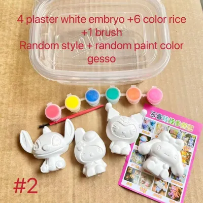 Cartoon Plaster figure Painting set